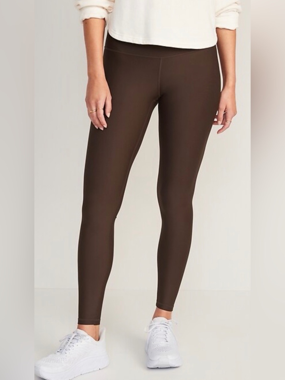 Old Navy Extra High-Waisted PowerSoft Leggings, French Roast Brown, sz S